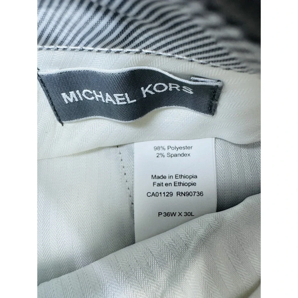 Michael Kors Mens Dress Pants Gray Monroe Slacks Flat Front 36x30 NWT